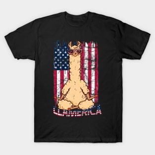 Llamerica funny llama funny alpaca america T-Shirt